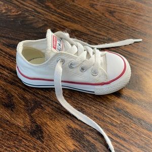 White low top converse toddler sneakers